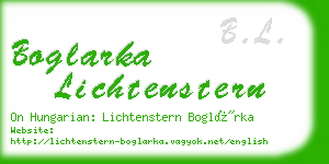 boglarka lichtenstern business card